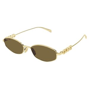 Kính Mát Nữ Gucci GG1802S 005 Gold Brown Sunglasses Màu Nâu Vàng - Duy Hoang
