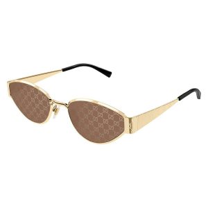 Kính Mát Nữ Gucci GG1853S 003 Sunglasses Màu Nâu Vàng - Duy Hoang