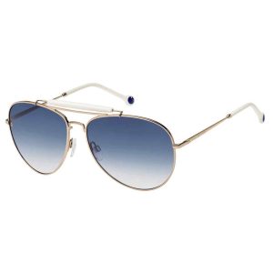 Kính Mát Tommy Hilfiger Blue Gradient Aviator Ladies Sunglasses TH 1808/S 0DDB 61/15 Màu Xanh Blue - Duy Hoang