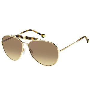 Kính Mát Tommy Hilfiger Brown Gradient Aviator Ladies Sunglasses TH 1808/S 0J5G/EG 61 Màu Vàng Gold - Duy Hoang
