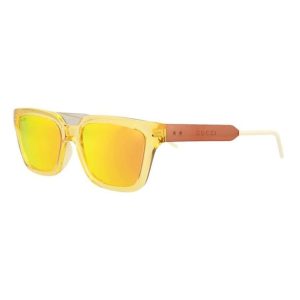 Kính Mát Unisex Gucci Sunglasses GG0975S Màu Vàng Nâu Size 55 - Duy Hoang