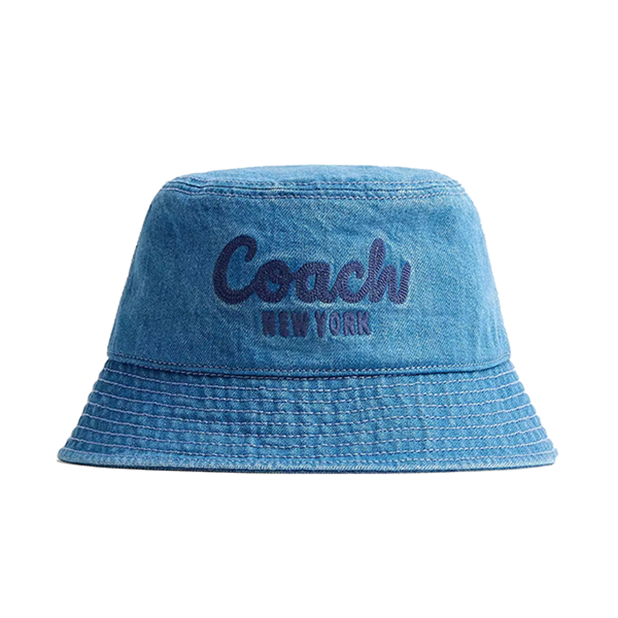 Mũ Coach Script Embroidered Denim Bucket Hat CCQ60 Màu Xanh Chàm - Duy Hoang