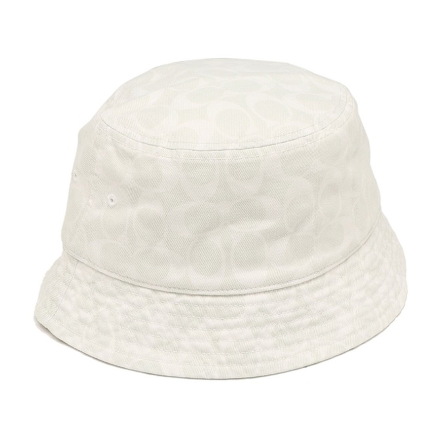 Mũ Coach Signature Denim Bucket Hat C9121 Màu Trắng - Duy Hoang