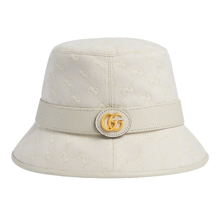 Mũ Gucci Canvas Bucket Hat Ivory 748476 4HG62 9078 Màu Trắng Kem Size S - Duy Hoang