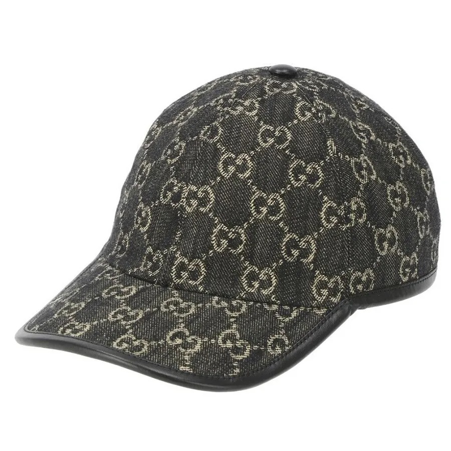 Mũ Gucci Common GG Denim Ball Cap Black 656206-3HAF8-1060 Màu Đen Size M - Duy Hoang