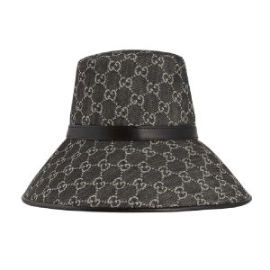 Mũ Nữ Gucci GG Denim Wide Brim Hat Màu Đen Size S - Duy Hoang