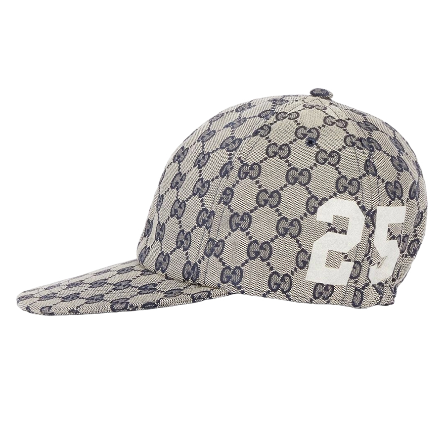 Mũ Gucci GG Logo And Patch 25 Gucci Hat Màu Be Phối Xanh Size S - Duy Hoang