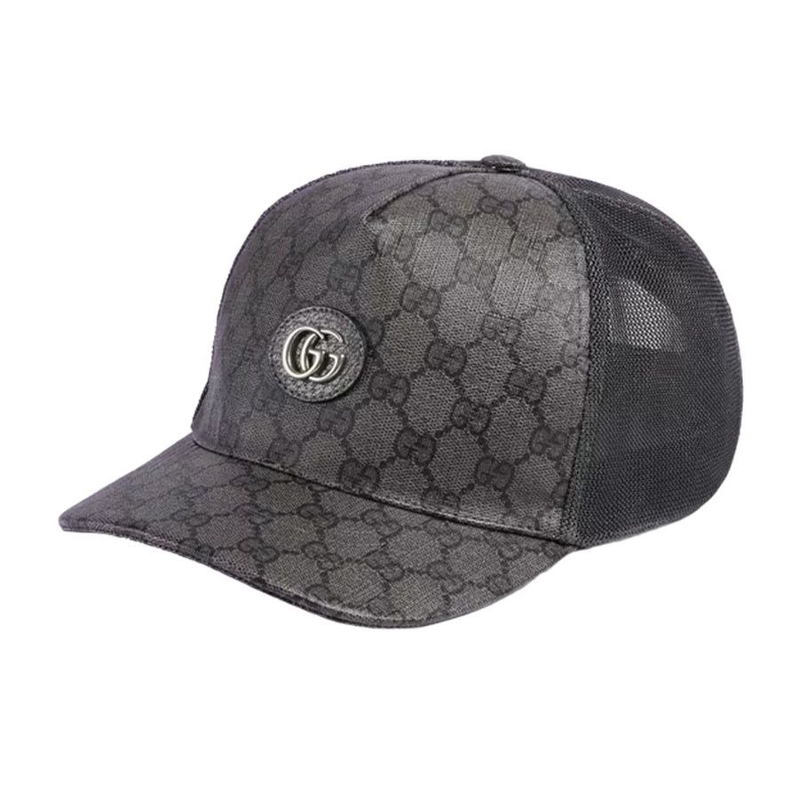 Mũ Gucci GG Supreme Baseball Hat 733927 4HAXN 8761 Màu Xám Đen Size S - Duy Hoang