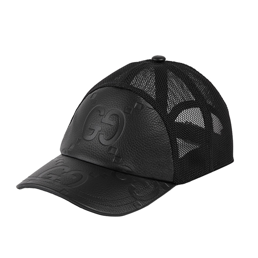 Mũ Gucci Jumbo GG Leather Baseball Hat 752640 4HA1H 1060 Màu Đen - Duy Hoang