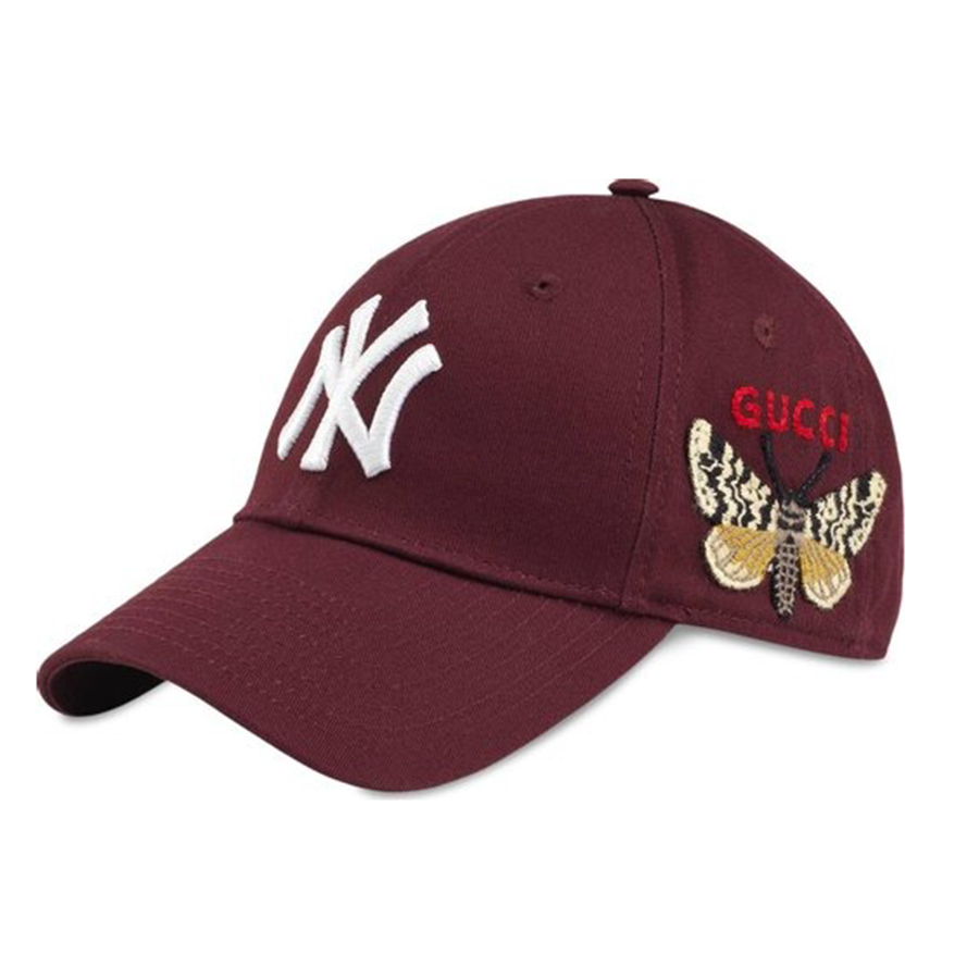 Mũ Gucci NY Yankees Patch Baseball Cap Burgundy 538565 Màu Đỏ Đô - Duy Hoang