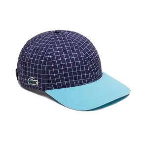 Mũ Lacoste Hardwearing Lightweight Tennis Cap RK1097 RI4 Màu Xanh Kẻ - Duy Hoang