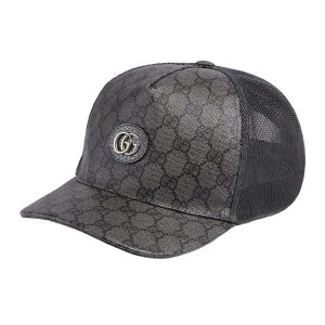 Mũ Nam Gucci GG Supreme Baseball Hat 733927 4HAXN 8761 Màu Xám Size S - Duy Hoang