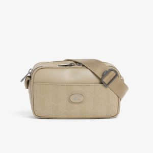 Túi Đeo Chéo Lacoste Nam Dáng Đứng Chất Liệu Da Họa Tiết Monogram - Duy Hoang