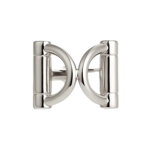 Nhẫn Cài Khăn Nữ Hermès Mini Double D Twilly Ring Màu Bạc - Duy Hoang