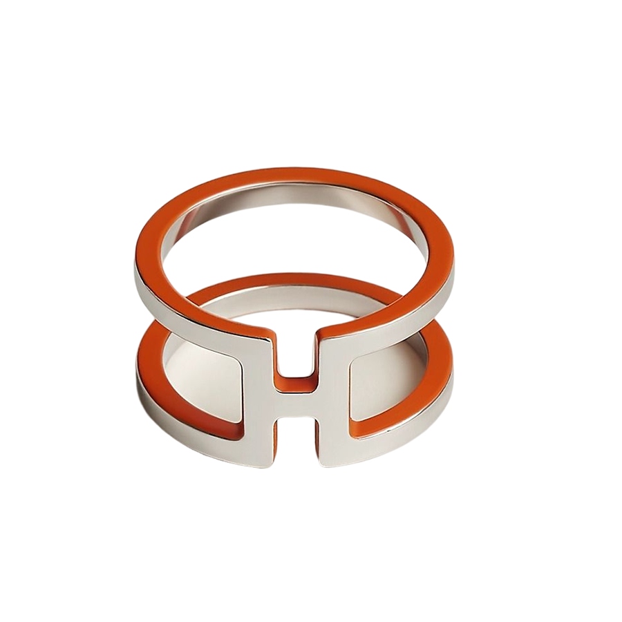 Nhẫn Khăn Choàng Hermès H En Rond Scarf 90 Ring Màu Cam - Duy Hoang