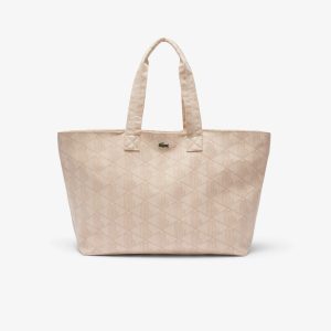 Túi Tote Lacoste Unisex Summer Pack Hoa Văn Jacquard XL - Duy Hoang