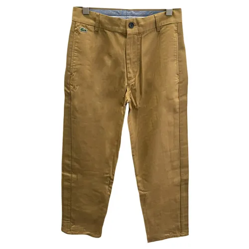 Quần Kaki Nam Lacoste Chinos with Side Lines HH4016 Màu Nâu Vàng Size 30 - Duy Hoang