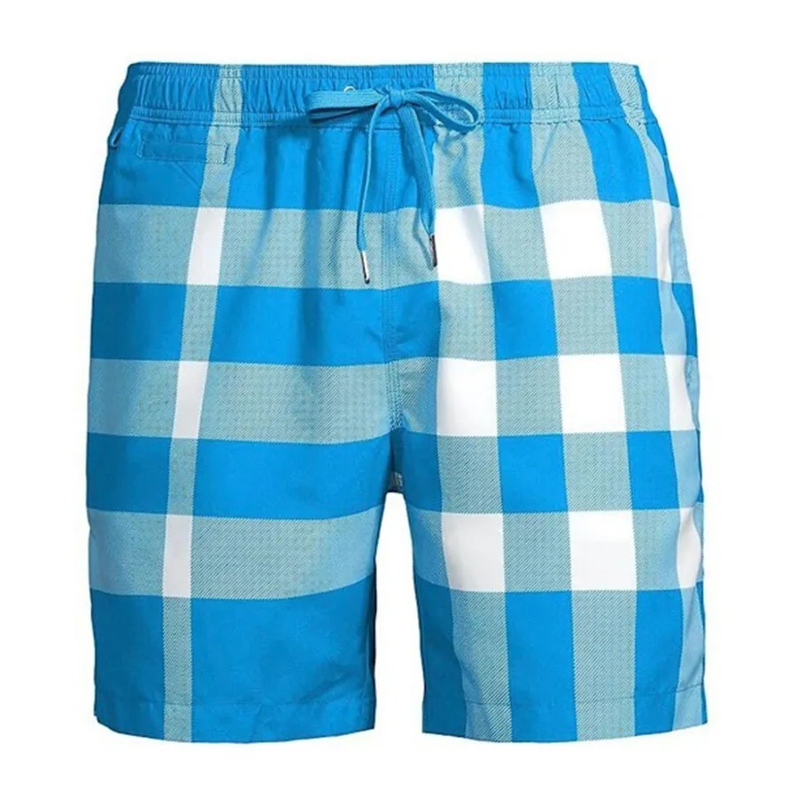 Quần Short Nam Burberry Checked 8066242 Màu Xanh Blue Size S - Duy Hoang