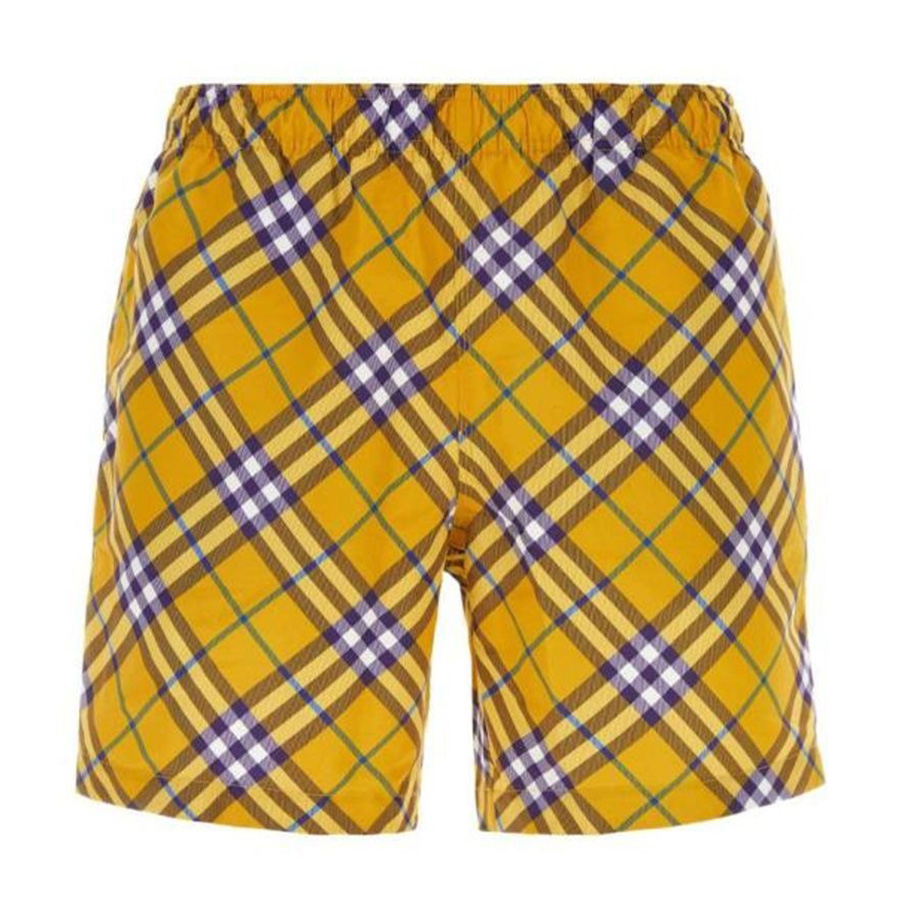 Quần Short Nam Burberry Check Print Swim 8077896 Màu Vàng Size S - Duy Hoang
