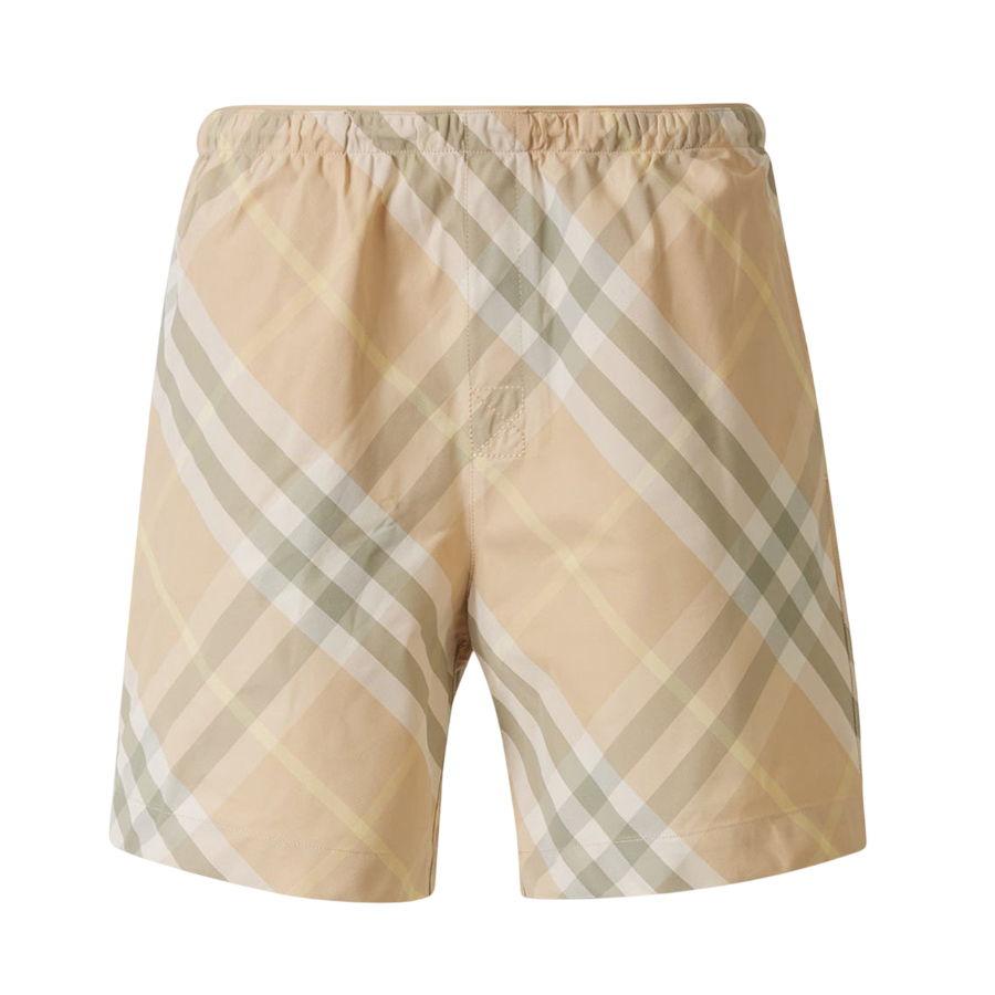 Quần Short Nam Burberry Checked Print In Beige 8083161 Màu Be Size S - Duy Hoang