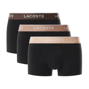 Set 3 Quần Lót Nam Lacoste Men's 3-Pack Stretch Cotton Trunks 5H1297 I3W Màu Đen Size M - Duy Hoang