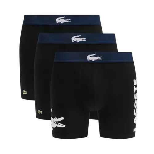 Set 3 Quần Lót Nam Lacoste 3-Pack Stretch Cotton Trunks 6H1295 9DI Màu Đen Size S - Duy Hoang