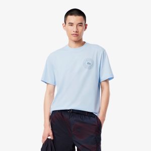 Áo Thun Lacoste Nam Chất Liệu Jersey In Huy Hiệu - Duy Hoang