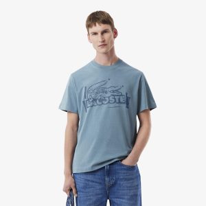Áo Thun Lacoste Nam Chất Liệu Cotton Jersey Họa Tiết In - Duy Hoang