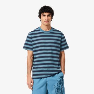 Áo Thun Lacoste Nam Chất Liệu Jersey In Họa Tiết In Kẻ Sọc - Duy Hoang