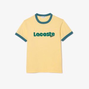 Áo Thun Lacoste Nam Họa Tiết In Nổi Bật Phối Màu Tương Phản - Duy Hoang
