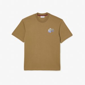 Áo Thun Lacoste Nam Chất Liệu Cotton Jersey Họa Tiết Nhiều Huy Hiệu - Duy Hoang