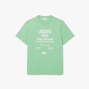 Áo Thun Lacoste Nam Dáng Suông Chất Liệu Jersey Họa Tiết In - Duy Hoang