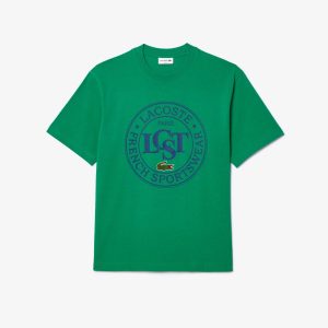 Áo Thun Lacoste Nam Dáng Rộng Chất Liệu Cotton Dày Họa Tiết In - Duy Hoang