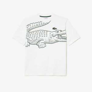 Áo Thun Lacoste Nam Dáng Suông Cổ Tròn In Họa Tiết Cá Sấu - Duy Hoang