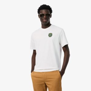 Áo Thun Lacoste Nam Dáng Suông Có Huy Hiệu Chất Liệu Cotton - Duy Hoang