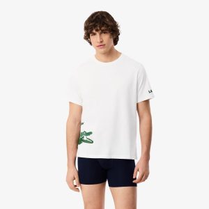 Áo Thun Mặc Nhà Lacoste Nam Chất Liệu Cotton Họa Tiết In - Duy Hoang