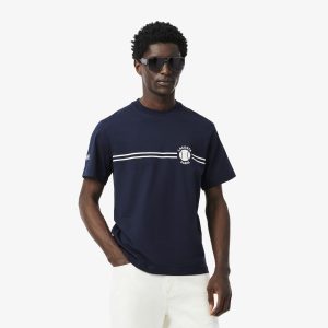 Áo Thun Lacoste Nam Chất Liệu Cotton Jersey Họa Tiết Thêu Và In - Duy Hoang