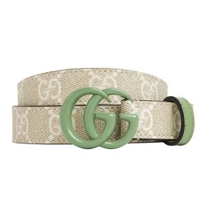Thắt Lưng Gucci GG Marmont Thin Belt 409417FAA6B8048 Bản 2cm Màu Be Size 80 - Duy Hoang