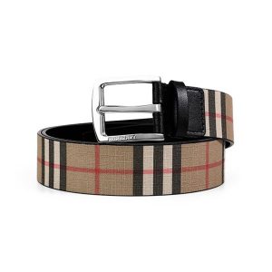 Thắt Lưng Nam Burberry Vintage Beige Belt 80527821 Màu Be Kẻ Size 85 - Duy Hoang