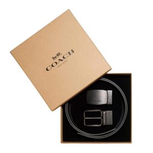 Thắt Lưng Nam Coach Boxed Plaque And Harness Buckle Cut To Size Reversible Belt CQ067 Màu Đen 38mm - Duy Hoang