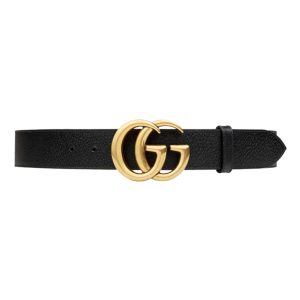 Thắt Lưng Nam Gucci 21FW GG Gold Buckle Belt 406831-DJ20T-1000 Màu Đen Size 85 - Duy Hoang