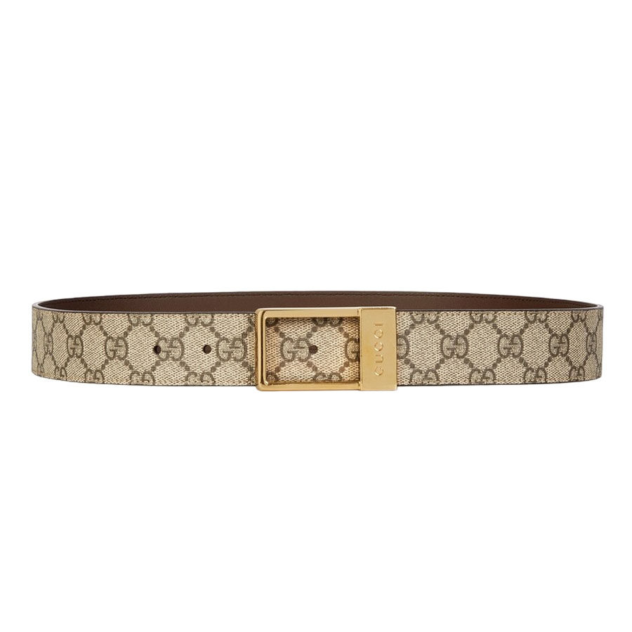 Thắt Lưng Nam Gucci GG Belt With Rectangular Buckle 722370 KGD0H 9742 Màu Be Size 100 - Duy Hoang