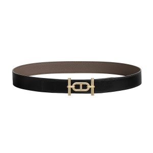 Thắt Lưng Nam Hermès Ancre Buckle & Reversible Leather Strap 32mm Belt Đen Nâu Cafe Size 95 - Duy Hoang