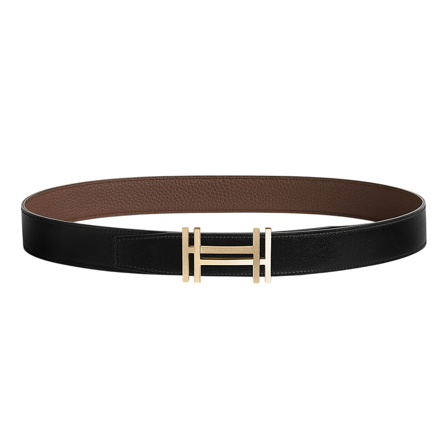 Thắt Lưng Nam Hermès H Au Carre Belt Buckle & Reversible Leather Strap 32mm Noir/Chocolat Màu Đen Size 80 - Duy Hoang