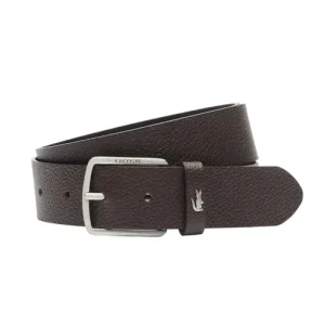 Thắt Lưng Nam Lacoste Grained Leather Belt RC4090 028 Màu Nâu Đậm Size 95 - Duy Hoang