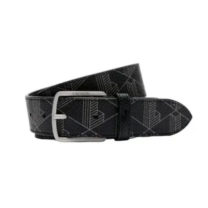 Thắt Lưng Nam Lacoste Men's The Blend Monogram Print Belt RC4098 H45 Màu Đen Size 100 - Duy Hoang