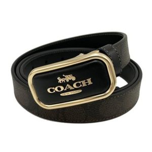 Thắt Lưng Nữ Coach Signature Morgan 25mm Belt Canvas Gold/ Brown Black CR436 Màu Đen Nâu - Duy Hoang