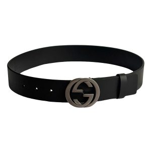 Thắt Lưng Nữ Gucci Belt Vintage Interlocking G Belt 40mm Màu Đen Size 70 - Duy Hoang