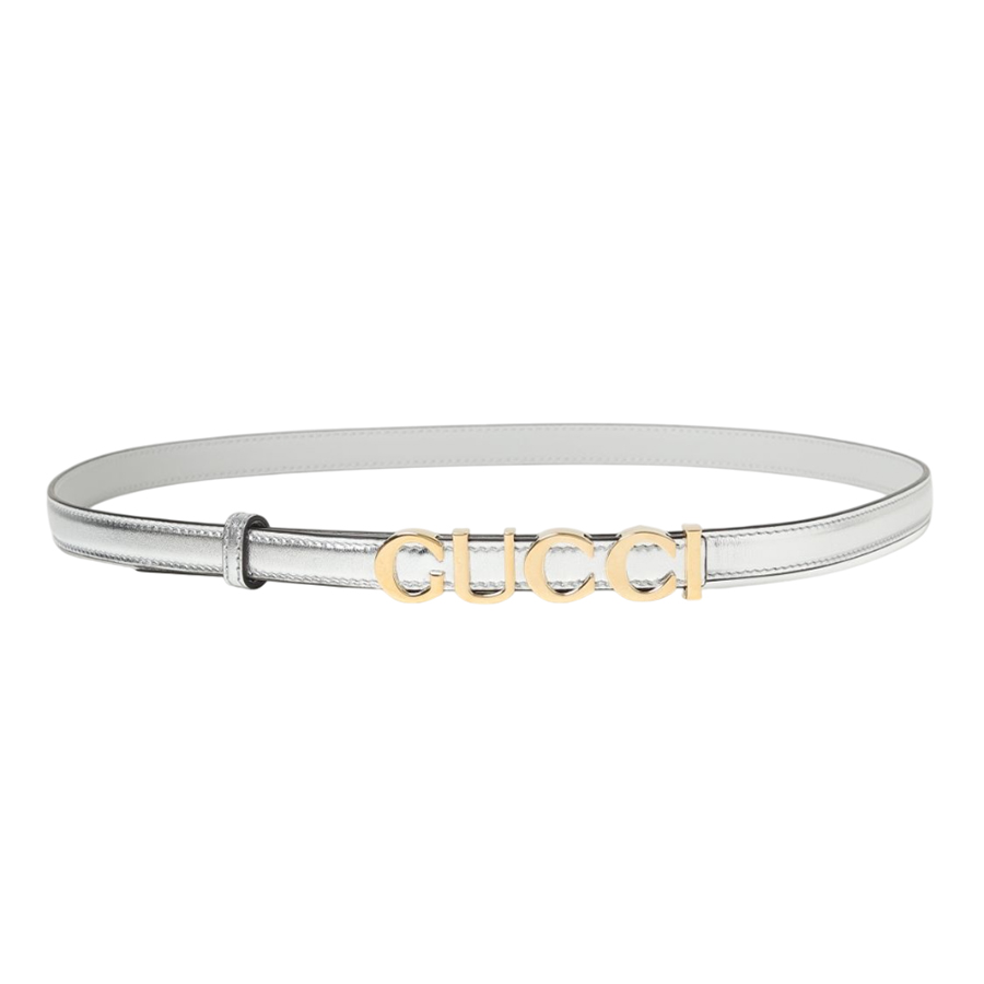 Thắt Lưng Nữ Gucci Belt Woman Silver Màu Bạc Size 75cm - Duy Hoang