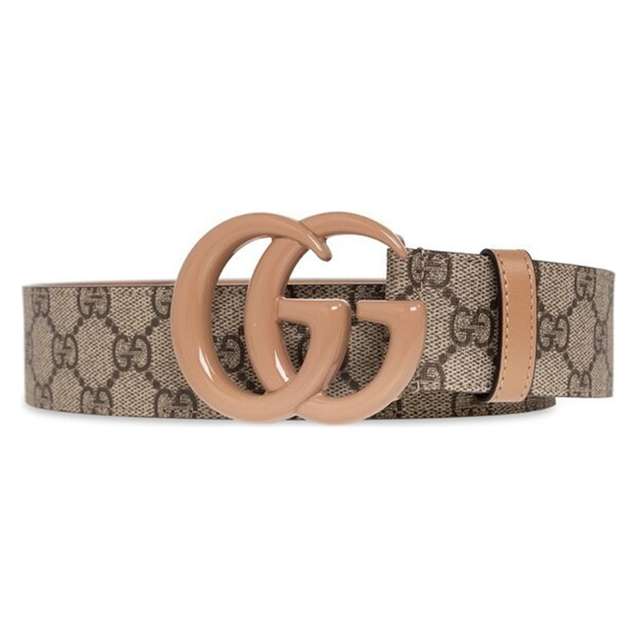 Thắt Lưng Nữ Gucci Marmont Belt Monogram Màu Xám Size 75cm - Duy Hoang
